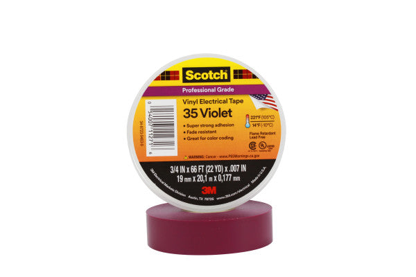 Scotch® 35 Vinyl Electro-Isolatieband, Paars, 19 mm x 20 m, 0,18 mm