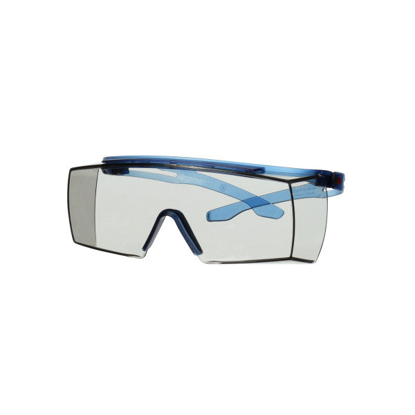 3M™ SecureFit™ 3700 Overzetbril, blauwe veren, Scotchgard™ anticondens (K&N), lichtgrijze lens voor binnen/buiten, SF3707SGAF-BLU-EU, 20/doos