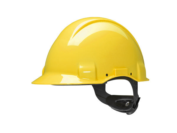 3M™ Veiligheidshelm, Uvicator, ratelverstelling, zonder ventilatie, 440 V diëlektrisch, kunststof zweetband, geel, G3001NUV-GU