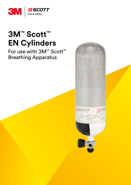 3M™ Scott™ 1640-serie cilinders, staal, 300 bar, met haaks ventiel (RA), vol, 2018927