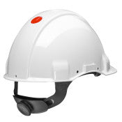 3M™ Veiligheidshelm - Uvicator - ratel - zonder ventilatie - 1000 V diëlektrisch - leren zweetband - wit - G3001MUV1000V-VI | Voordeelpallet a 160 stuks