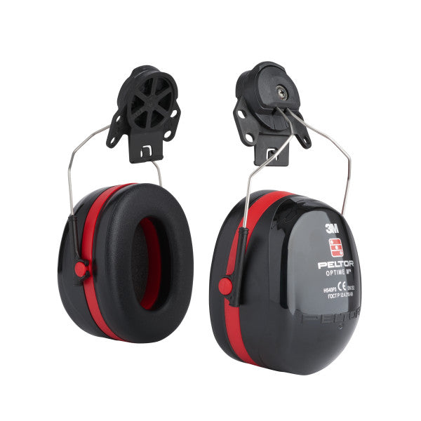 3M™ PELTOR™ Optime™ III Gehoorkappen, zwart/rood, helmbevestiging, H540P3E-413-SV