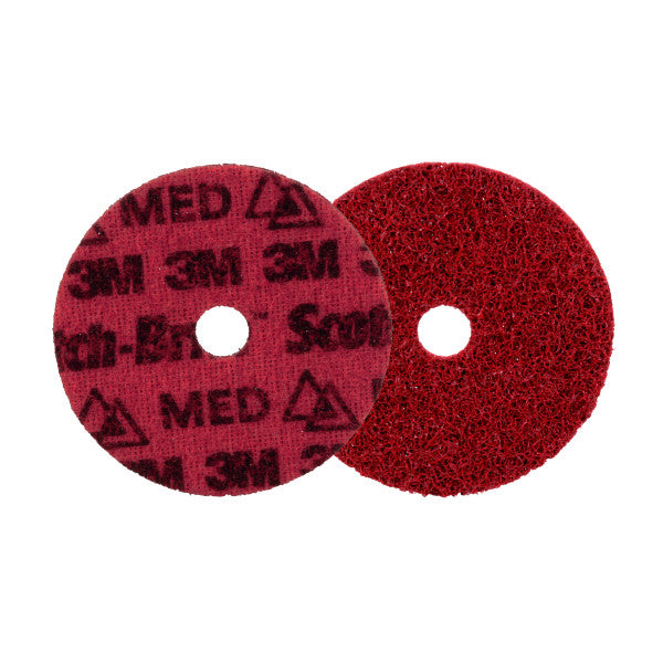 Scotch-Brite™ Precision Surface Conditioning-schijf, PN-DH, medium, 100 mm x 16 mm, 25/binnenverpakking, 100 stuks/doos
