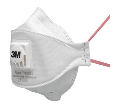 3M™ Aura™ Stofmasker, FFP3, met ventiel, bulk, 9332+