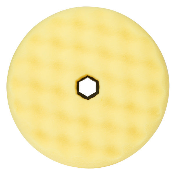 3M™ Perfect-It™ Foam Polijstpad, snelkoppelsysteem, geel, geprofileerd, 150 mm, 50879
