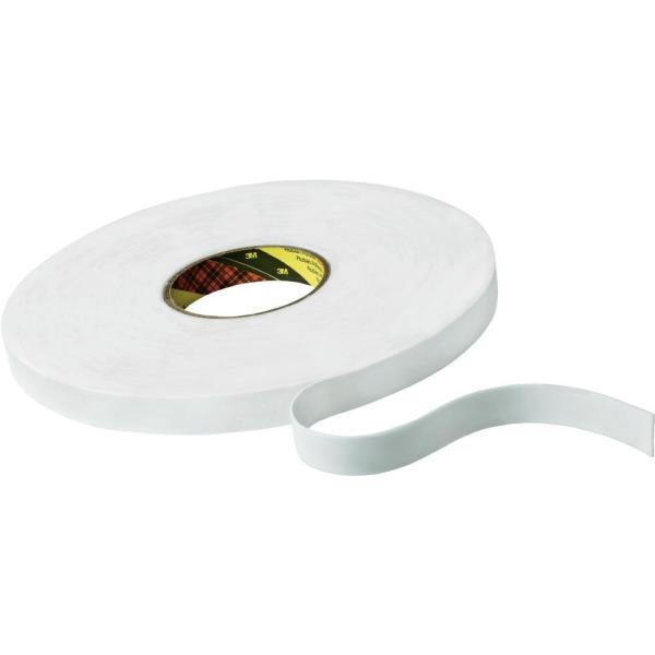 3M™ Dubbelzijdige Schuimtape 9508W, Wit, 12 mm x 66 m, 0.8 mm