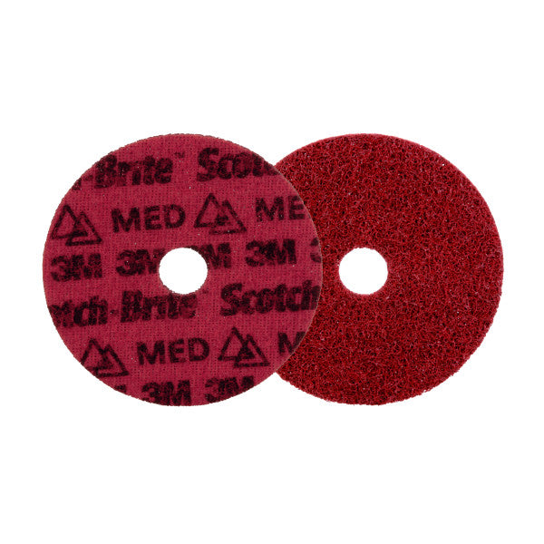 Scotch-Brite™ Precision Surface Conditioning-schijf, PN-DH, medium, 125 mm x 22.23 mm, 25/binnenverpakking, 100 stuks/doos