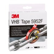 3M™ VHB™ Tape 5952F - Zwart - 19 mm x 3 m - 1.1 mm - Blisterverpakking | 1 Overdoos van 48 Rol