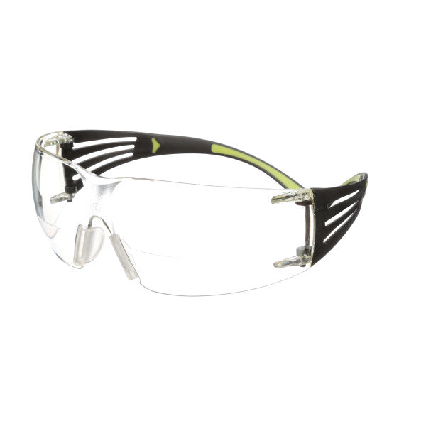 3M™ SecureFit™ 400 Veiligheidsleesbril, zwart/groen montuur, antikras/anticondens, heldere +2.0 lenzen, SF420AS/AF-EU, 20/doos