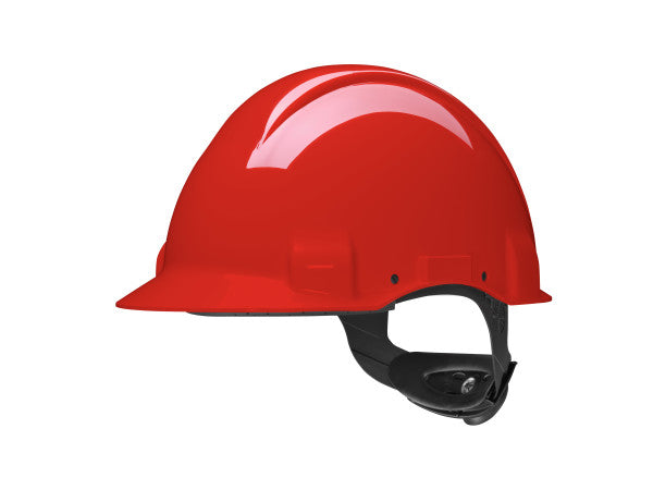 3M™ Veiligheidshelm, Uvicator, ratelverstelling, zonder ventilatie, 1000 V diëlektrisch, leren zweetband, rood, G3001MUV100V-RD