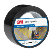 3M™ Vinyl Tape 471 - Zwart - 50 mm x 33 m - Individueel en handig verpakt | 1 Overdoos van 12 Rol