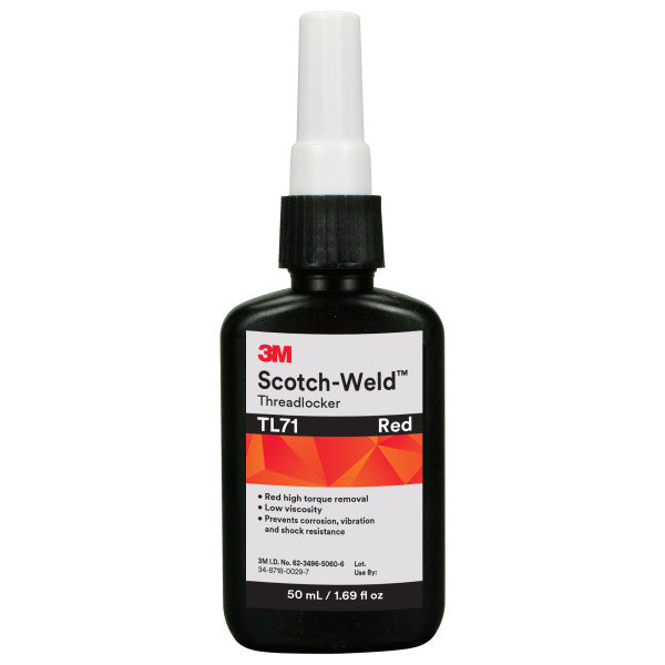 3M™ Scotch-Weld™ Schroefdraadborgmiddel TL71, Rood, 50 ml