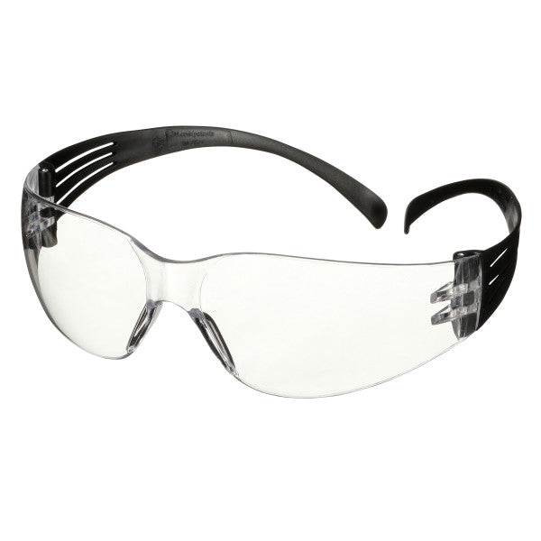 3M™ SecureFit™ 100 Veiligheidsbril, zwart montuur, antikras/anticondens, heldere lenzen, SF101AF-BLK-EU, 5/verp., 20 verp./doos