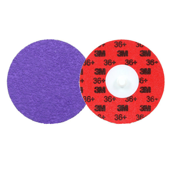 3M™ Cubitron™ 3 Roloc™ Duurzame slijpschijf 1184F, 36+ YF-weight, TR, Purple, 76 mm, 50/Carton, 200 ea/Case