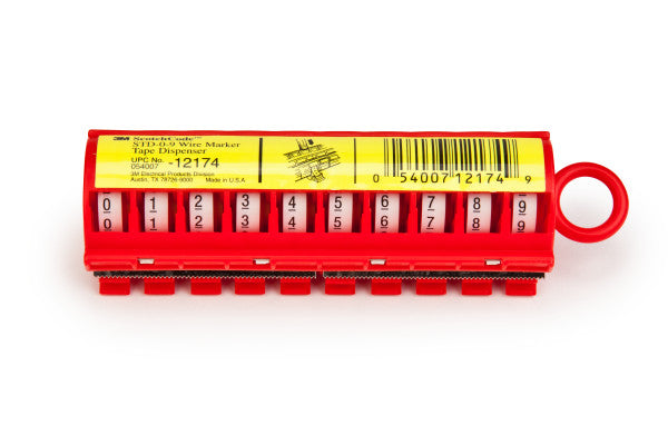 3M™ ScotchCode™ SDR-0/9 Kabelmarkering Navulrollen, Nummer 0-9, 10x Retailverpakking