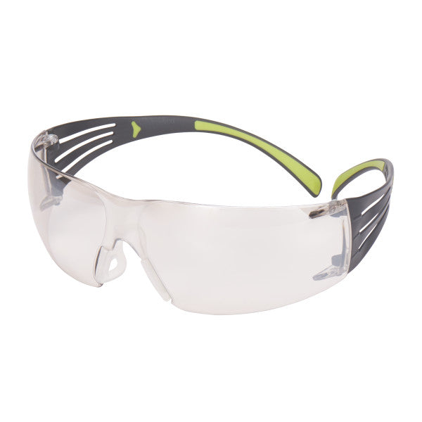 3M™ SecureFit™ 400 Veiligheidsbril, zwart/groen montuur, krasbestendig, spiegelende lenzen voor binnen en buiten, SF410AS-EU