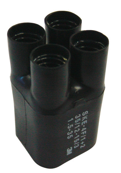 3M™ SKE 4F/1+2 Warmtekrimpspruitstuk, Zwart, 4x 4 - 35 mm²