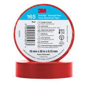 3M™ Temflex™ Vinyl isolatietape 165 - Rood - 19 mm x 20 m | Voordeelpallet a 6000 stuks