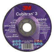 3M™ Cubitron™ 3 Cut & Grind-schijf - 94946 - 36+ - T27 - 125 mm x 4,2 mm x 22,23 mm - EN - 10/verpakking - 20 stuks/doos | Voordeelpallet a 4000 stuks
