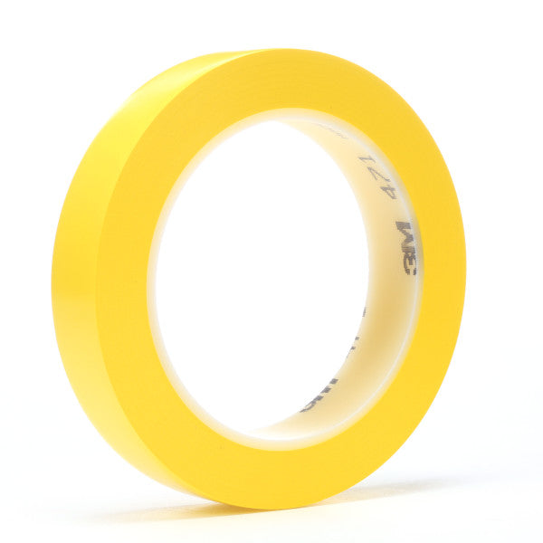 3M™ Vinyl Tape 471, Geel, 19 mm x 33 m, 0.14 mm, Bulk