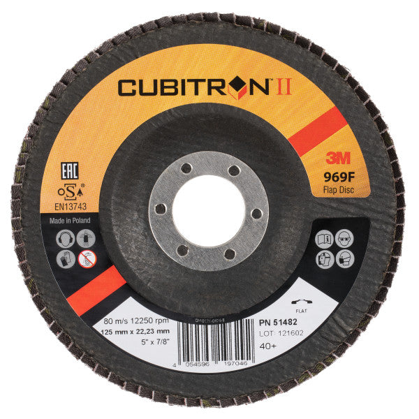 3M™ Cubitron™ II Lamellenschijf 969F, 150 mm, 80+, Conisch