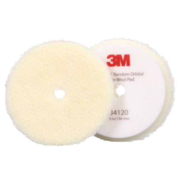 3M™ Perfect-It™ Excentrische wollen compoundpad, grof, wit, 130 mm (5 in), 34120