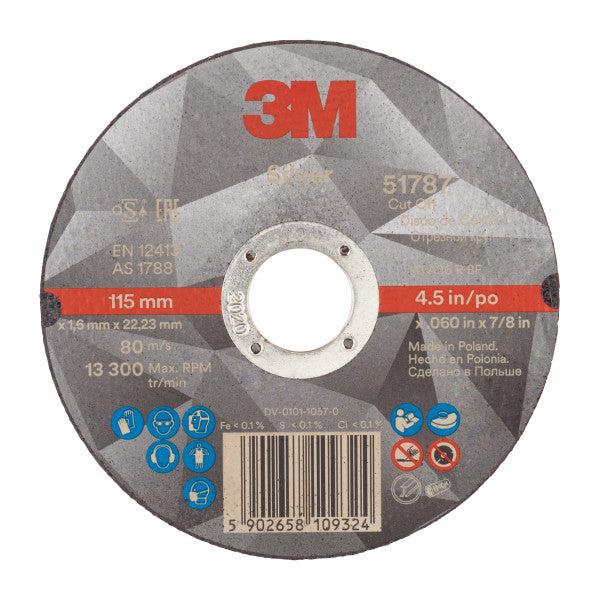 3M™ Silver Doorslijpschijf, T41, 115 mm x 1.6 mm x 22.23 mm