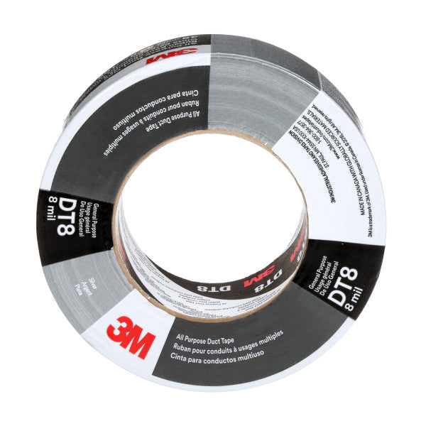 3M™ Universele Ducttape DT8, Zilver, 48 mm x 23 m, 0.2 mm, individueel verpakt