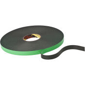 3M™ Dubbelzijdige Schuimtape 9508B - Zwart - 19 mm x 66 m - folie rug | 1 Overdoos van 16 Rol