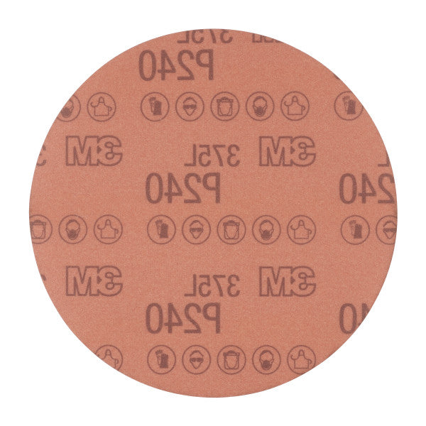 3M™ Hookit™ Film Schuurschijf 375L, Ø 150 mm, geen gaten, P240