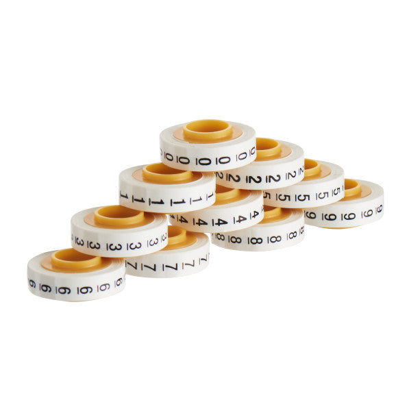 3M™ ScotchCode™ SDR-0/9 Kabelmarkering Navulrollen, Nummer 0-9, 10x Retailverpakking