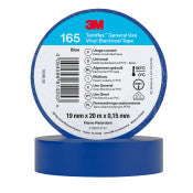 3M™ Temflex™ Vinyl isolatietape 165 - Blauw - 19 mm x 20 m | Voordeelpallet a 6000 stuks
