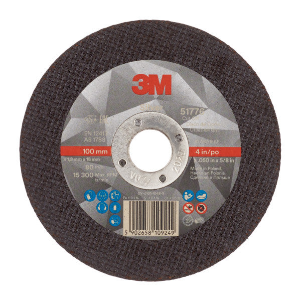 3M™ Silver Doorslijpschijf, T41, 100 mm x 1.3 mm x 16 mm