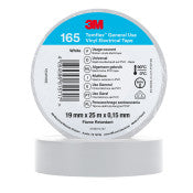 3M™ Temflex™ Vinyl isolatietape 165 - Wit - 19 mm x 25 m | 1 Overdoos van 100 Rol