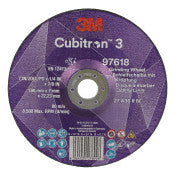 3M™ Cubitron™ 3 Afbraamschijf met verlaagd asgat - 97618 - 36+ - T27 - 180 mm x 7 mm x 22,23 mm - speciale voor maken van groeven EN - 10/verpakking - 20 st/doos | 1 Overdoos van 20 Stuk
