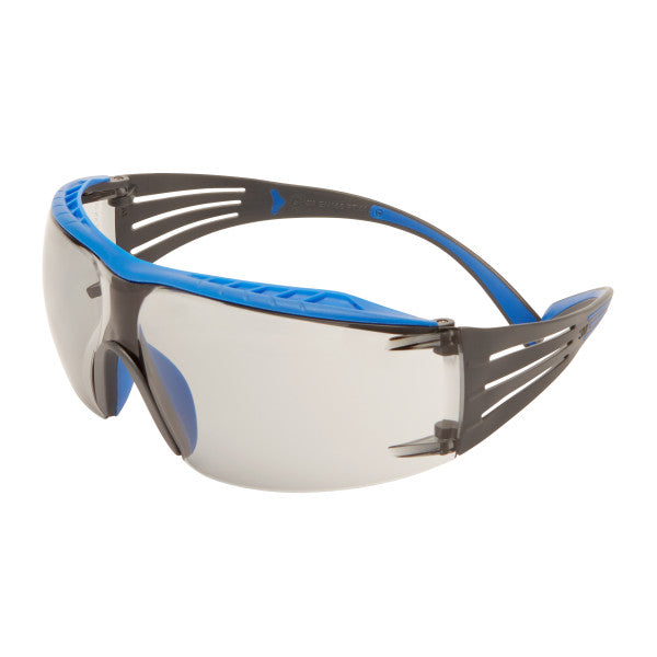 3M™ SecureFit™ 400X Veiligheidsbril, blauw/grijs montuur, Scotchgard™ condenswerende en krasbestendige coating (K&N), lichtgrijze lenzen voor binnen/buiten, SF407XSGAF-BLU-EU, 20/doos