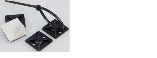 3M™ Scotchflex™ CTS-19 BC Voetstuk voor Kabelbinder, Zwart, 19 mm x 19 mm, 3,9 mm