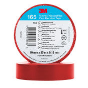 3M™ Temflex™ Vinyl isolatietape 165 - Rood - 19 mm x 25 m | 1 Overdoos van 100 Rol