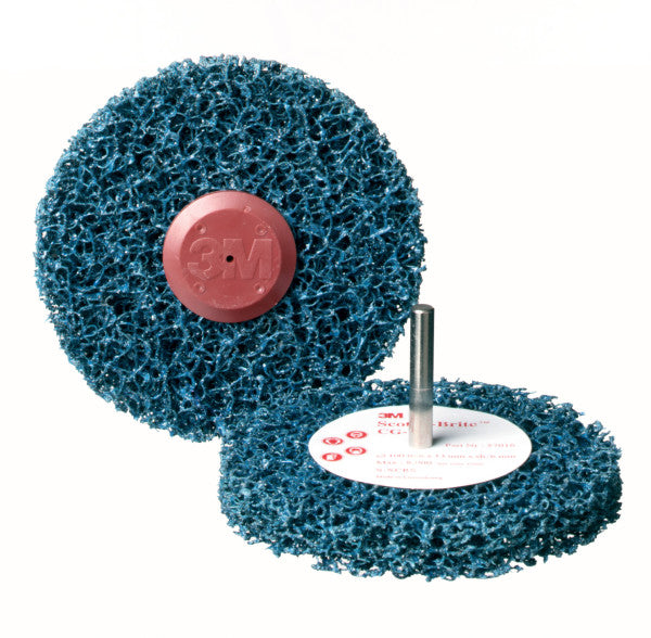 Scotch-Brite™ Clean & Strip Schijf CG-ZS op stift, blauw, 150 mm x 25 mm x 8 mm, S XCRS