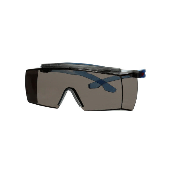 3M™ SecureFit™ 3700 Overzetbril, blauwe veren, wenkbrauwbescherming, Scotchgard™ anticondens (K&N), grijze lens, SF3702XSGAF-BLU-EU, 20/doos