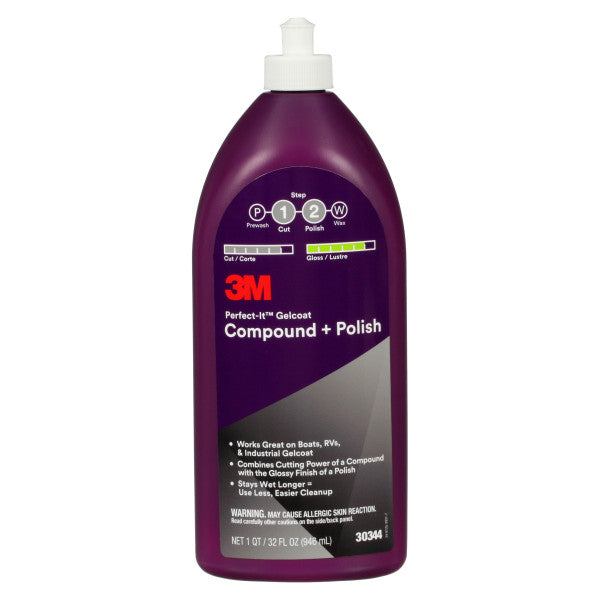3M™ Perfect-It™ Gelcoat Compound + Polijsten, 946 ml, 30344E