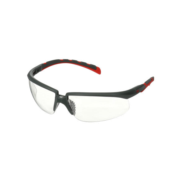 3M™ Solus™ Serie 2000, S2001SGAF-ROOD, grijs/rode veren, Scotchgard™ condenswerende coating, heldere AC-AK‑lenzen, 20/doos