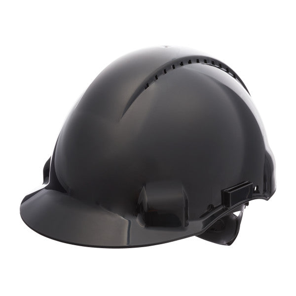 3M™ Veiligheidshelm, Uvicator, ratelverstelling, ventilatie, kunststof zweetband, zwart, G3000NUV-SV
