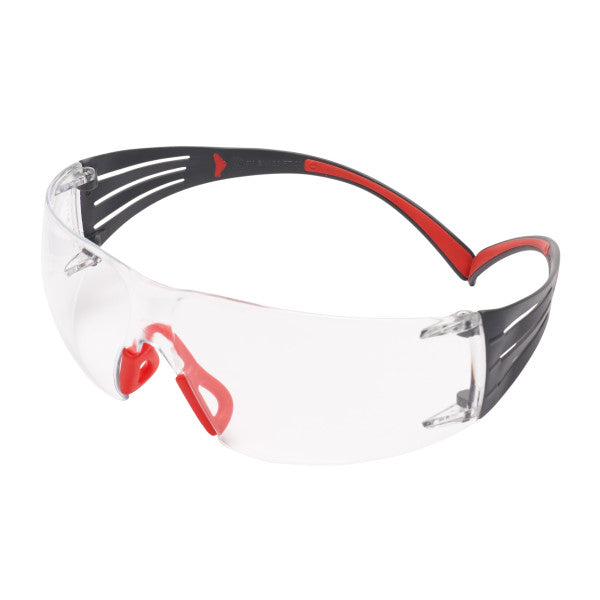 3M™ SecureFit™ 400 Veiligheidsbril, rood/grijs montuur, Scotchgard™ condenswerende en krasbestendige coating (K&N), heldere lenzen, SF401SGAF-RED-EU