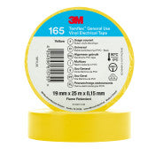 3M™ Temflex™ Vinyl isolatietape 165 - Geel - 19 mm x 25 m | Voordeelpallet a 5500 stuks