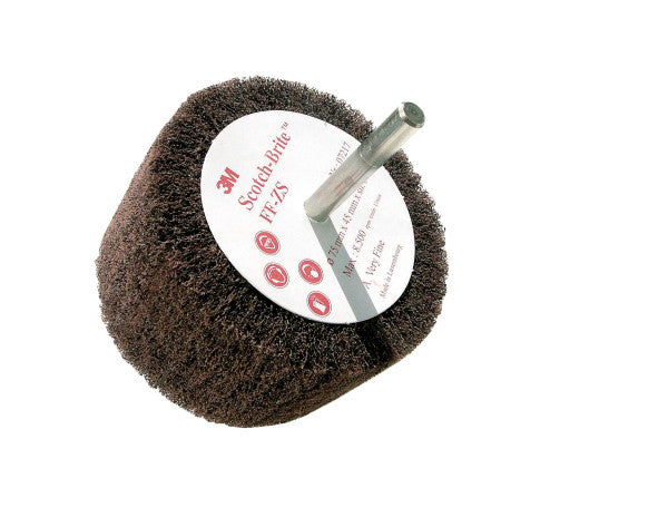 Scotch-Brite™ Surface Conditioning Lamellenborstel op stift PF-ZS, Maroon, 75 mm x 45 mm x 6 mm, A VFN