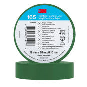 3M™ Temflex™ Vinyl isolatietape 165 - Groen - 19 mm x 20 m | 1 Overdoos van 100 Rol