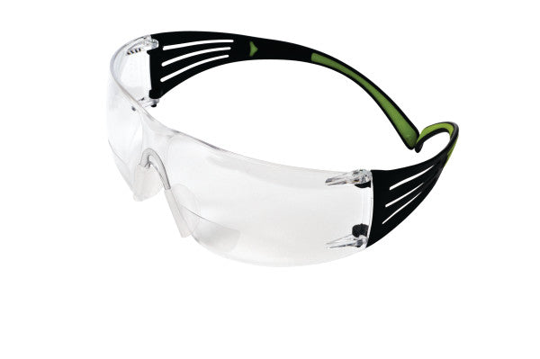 3M™ SecureFit™ 400 Veiligheidsleesbril, zwart/groen montuur, antikras/anticondens, heldere +1.5 lenzen, SF415AS/AF-EU, 20/doos
