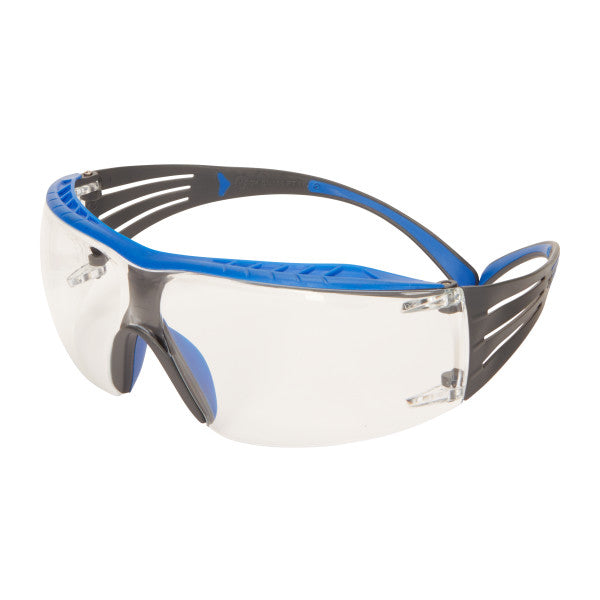 3M™ SecureFit™ 400X Veiligheidsbril, blauw/grijs montuur, Scotchgard™ condenswerende en krasbestendige coating (K&N), heldere lenzen, SF401XSGAF-BLU-EU, 20/doos