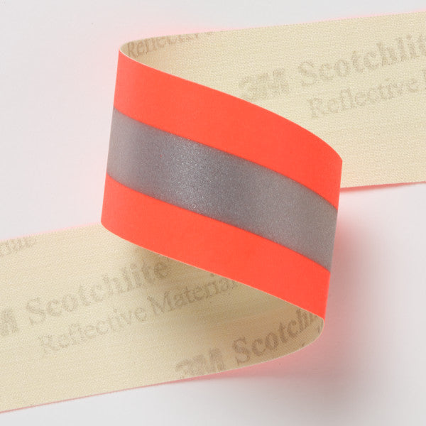 3M™ Scotchlite™ Reflective Material 9586, Fluorescent Red-Orange Fire Coat Trim, 50.8 mm x 20 m, 1 Roll/Case, Sample